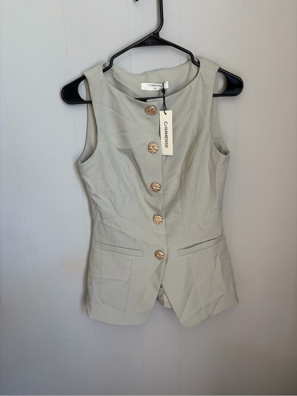 Commense Tailored Button Front Vest - Picture 2 of 5